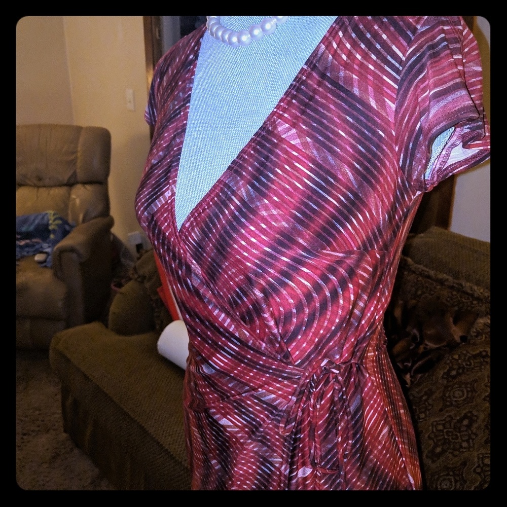 Short Sleeve Wrap Dress